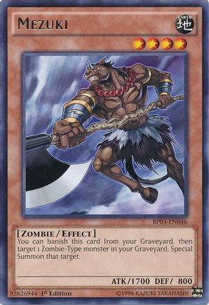 Mezuki (Rare) (BP03-EN046) - Battle Pack 3: Monster League 1st Edition