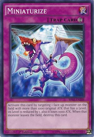 Miniaturize (Common) (BP03-EN206) - Battle Pack 3: Monster League 1st Edition
