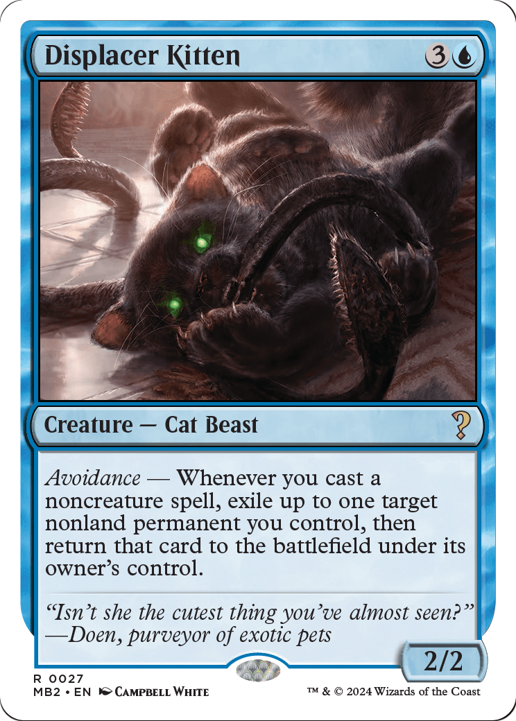 Displacer Kitten (White Border) (MB2-027) [Mystery Booster 2]