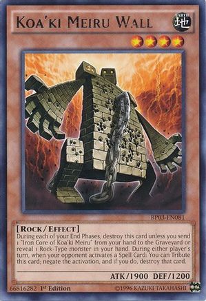 Koa'ki Meiru Wall (Rare) (BP03-EN081) - Battle Pack 3: Monster League 1st Edition