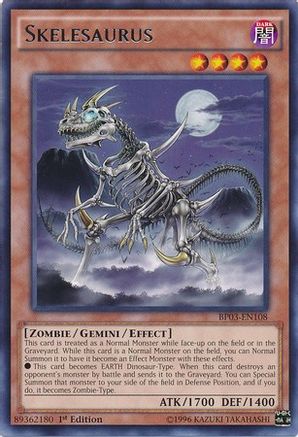 Skelesaurus (Rare) (BP03-EN108) - Battle Pack 3: Monster League 1st Edition