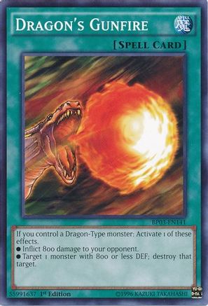Dragon's Gunfire (Common) (BP03-EN141) - Battle Pack 3: Monster League 1st Edition