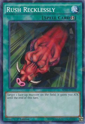 Rush Recklessly (Shatterfoil) (Shatterfoil Rare) (BP03-EN134) - Battle Pack 3: Monster League 1st Edition
