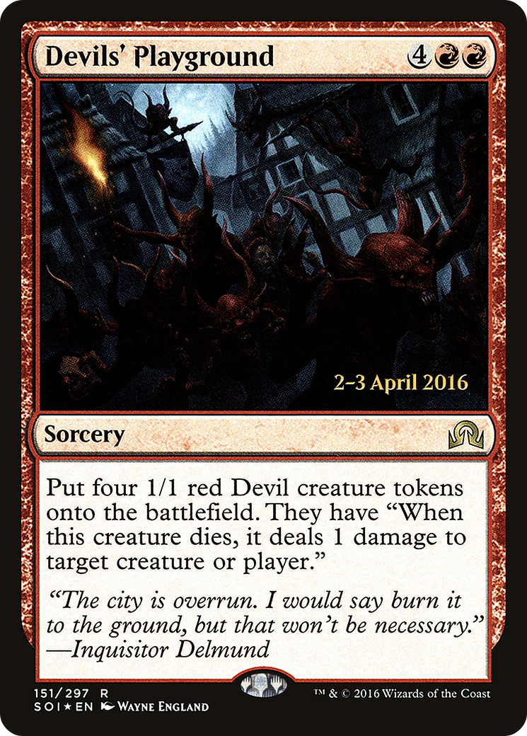 Devils' Playground (PRE-151) [Shadows over Innistrad Promos] Foil