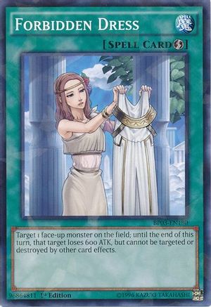 Forbidden Dress (Shatterfoil) (Shatterfoil Rare) (BP03-EN180) - Battle Pack 3: Monster League 1st Edition