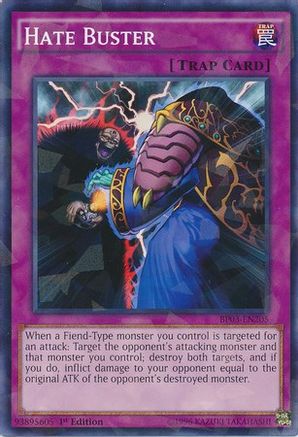 Hate Buster (Shatterfoil) (Shatterfoil Rare) (BP03-EN205) - Battle Pack 3: Monster League 1st Edition