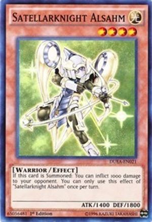 Satellarknight Alsahm (Super Rare) (DUEA-EN021) - Duelist Alliance 1st Edition