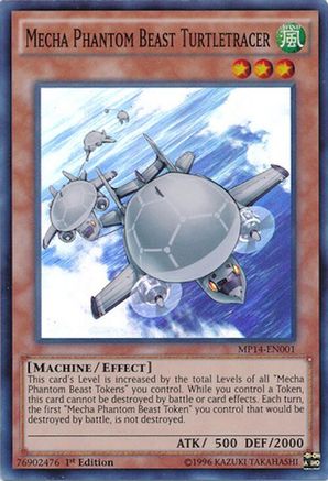 Mecha Phantom Beast Turtletracer (Super Rare) (MP14-EN001) - 2014 Mega-Tins Mega Pack 1st Edition