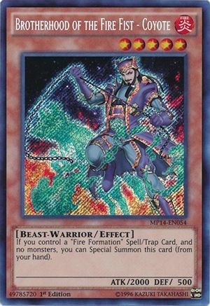 Brotherhood of the Fire Fist - Coyote (Secret Rare) (MP14-EN054) - 2014 Mega-Tins Mega Pack 1st Edition