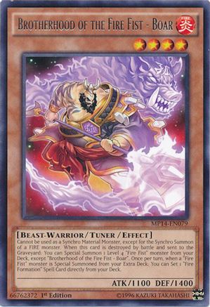 Brotherhood of the Fire Fist - Boar (Rare) (MP14-EN079) - 2014 Mega-Tins Mega Pack Unlimited