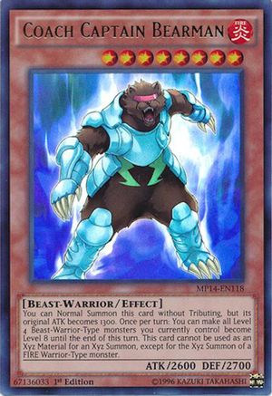Coach Captain Bearman (Ultra Rare) (MP14-EN118) - 2014 Mega-Tins Mega Pack 1st Edition