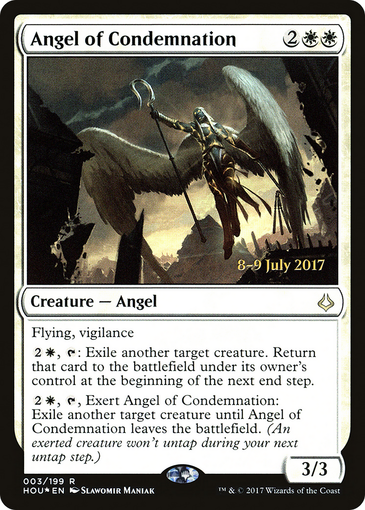 Angel of Condemnation (PRE-003) [Hour of Devastation Promos] Foil