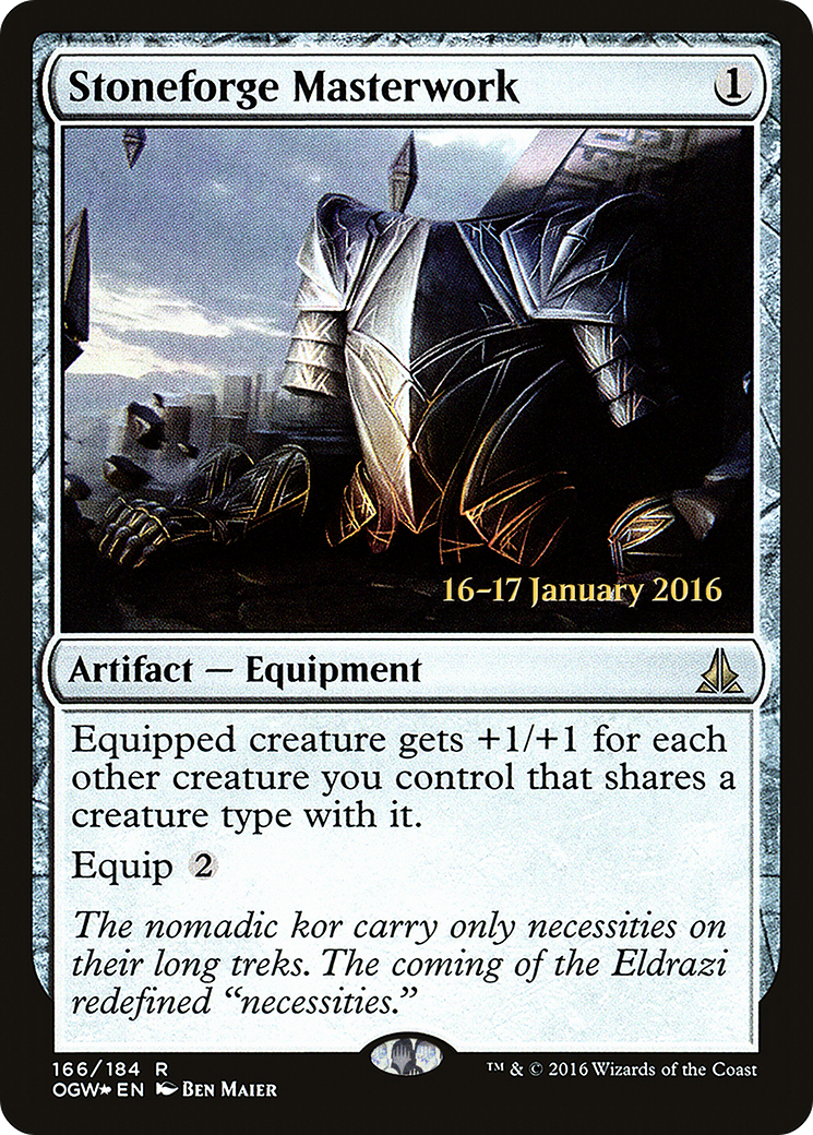 Stoneforge Masterwork (PRE-166) [Oath of the Gatewatch Promos] Foil