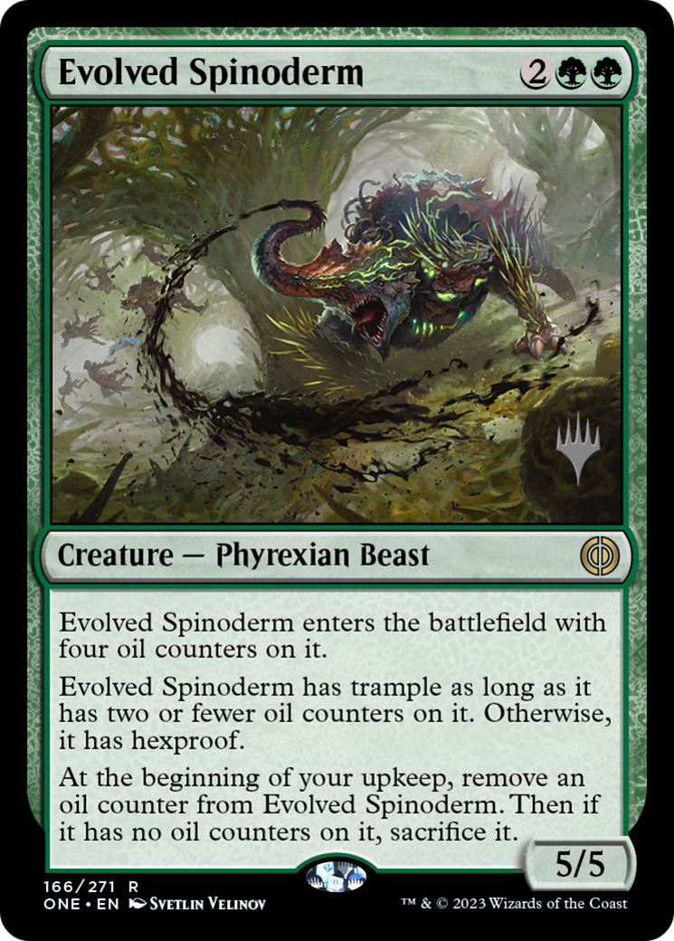 Evolved Spinoderm (PPONE-166) [Promo Pack: Phyrexia: All Will Be One Promos]