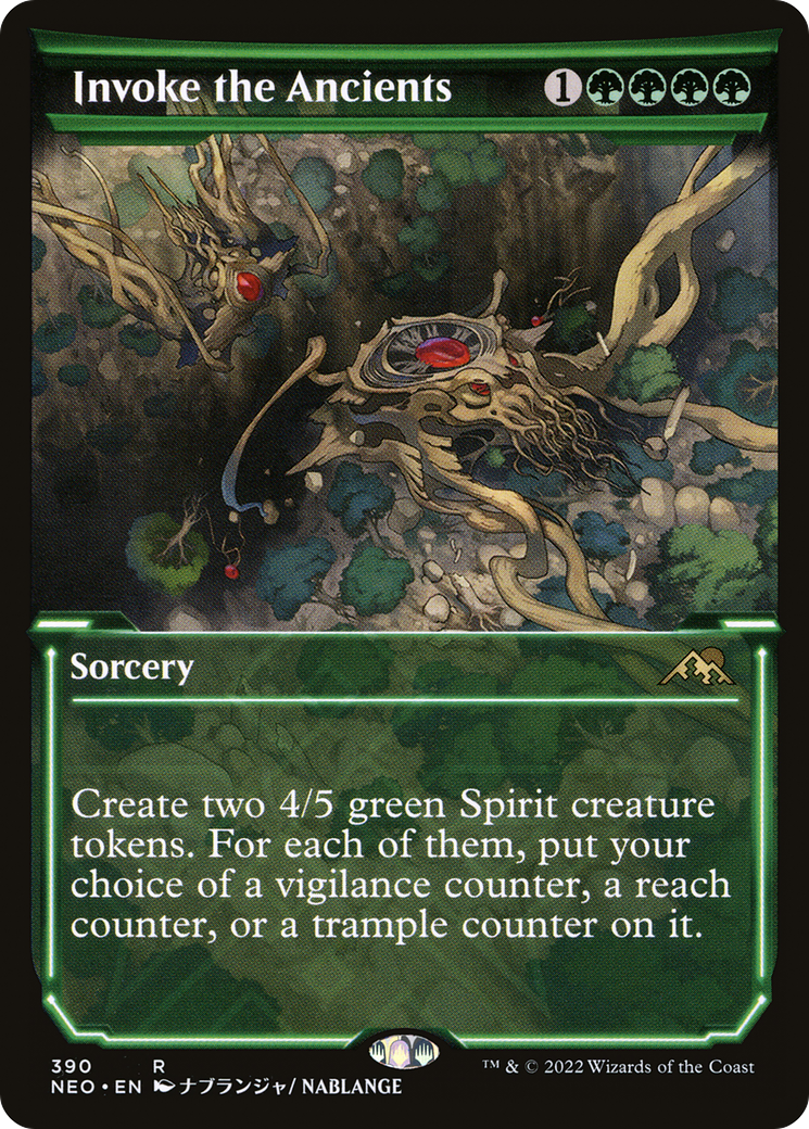 Invoke the Ancients (Showcase) (NEO-390) [Kamigawa: Neon Dynasty] Foil