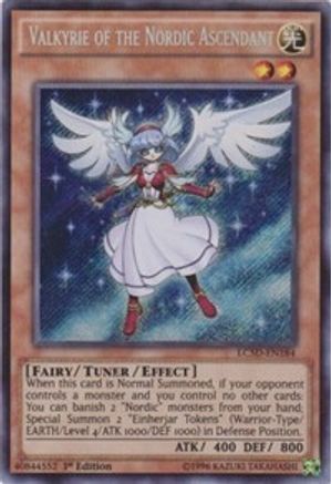 Valkyrie of the Nordic Ascendant (Secret Rare) (LC5D-EN184) - Legendary Collection 5D's 1st Edition