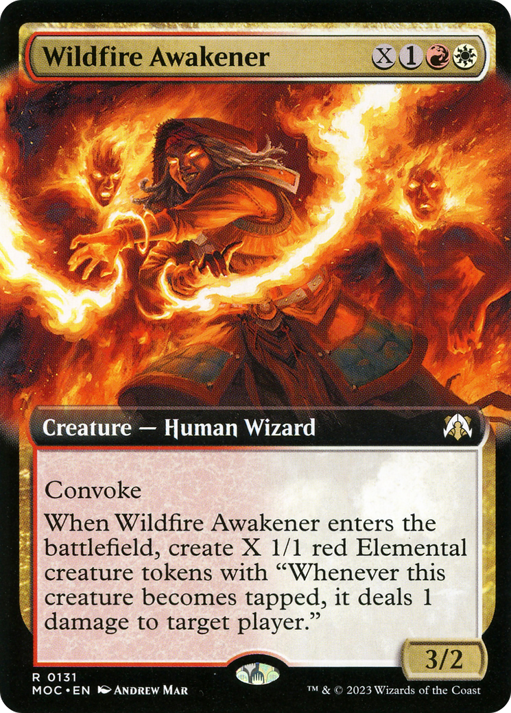 Wildfire Awakener (Extended Art) (MOC-131) [March of the Machine Commander]
