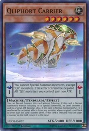 Qliphort Carrier (Super Rare) (NECH-EN022) - The New Challengers 1st Edition