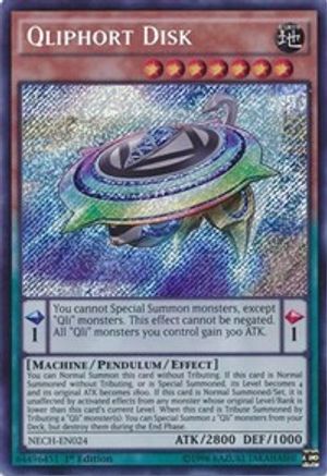 Qliphort Disk (Secret Rare) (NECH-EN024) - The New Challengers 1st Edition