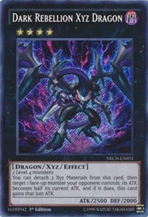 Dark Rebellion Xyz Dragon (Secret Rare) (NECH-EN053) - The New Challengers 1st Edition