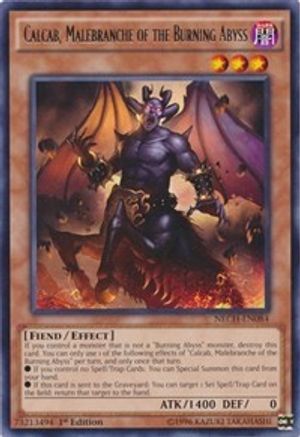 Calcab, Malebranche of the Burning Abyss (Rare) (NECH-EN084) - The New Challengers 1st Edition