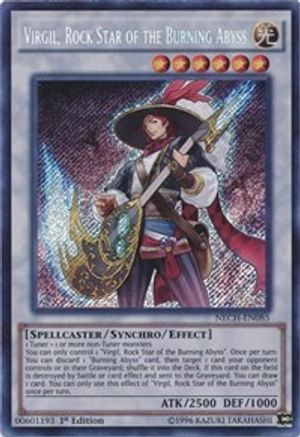Virgil, Rock Star of the Burning Abyss (Secret Rare) (NECH-EN085) - The New Challengers 1st Edition