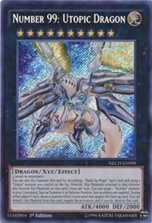 Number 99: Utopic Dragon (Secret Rare) (NECH-EN099) - The New Challengers Unlimited