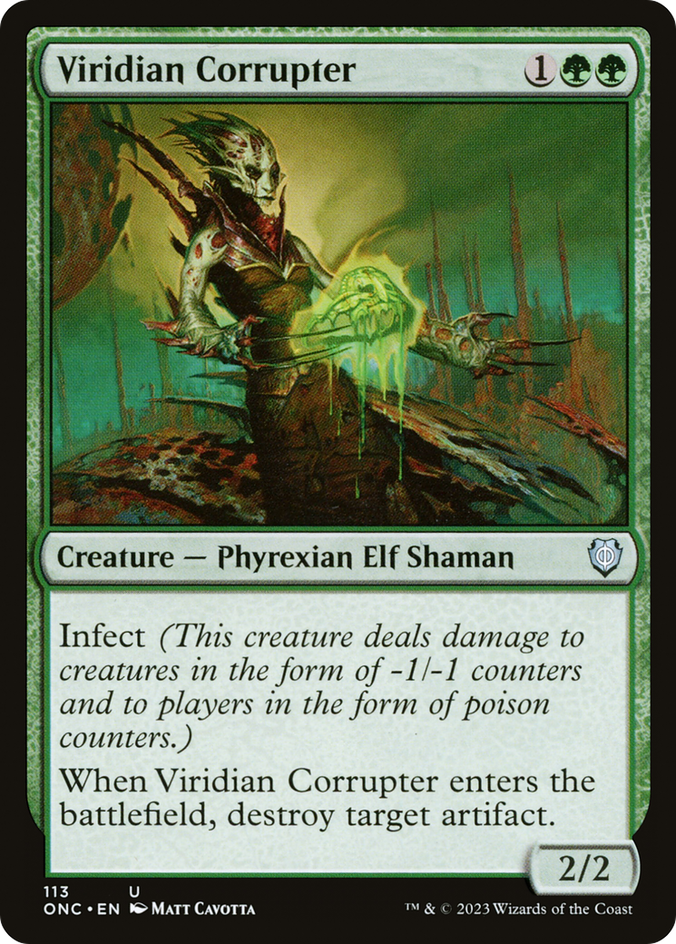 Viridian Corrupter (ONC-113) [Phyrexia: All Will Be One Commander]