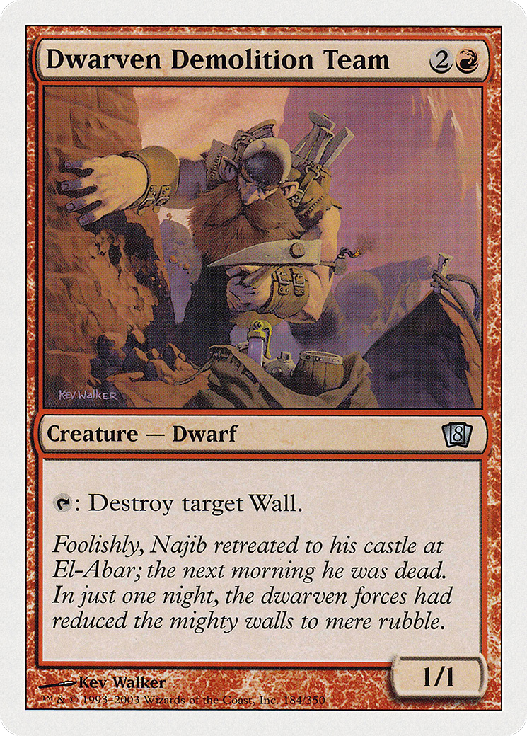 Dwarven Demolition Team (8ED-184) [8th Edition] Foil