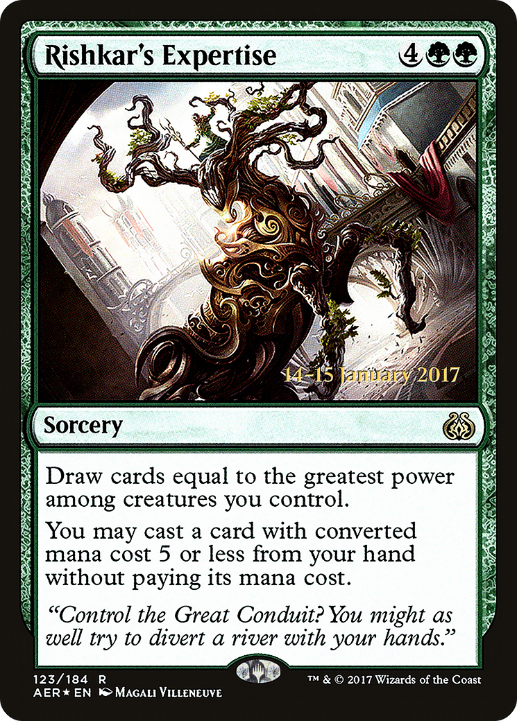 Rishkar's Expertise (PRE-123) [Aether Revolt Promos] Foil