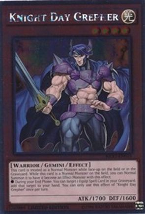 Knight Day Grepher (Platinum Rare) (NKRT-EN015) - Noble Knights of the Round Table Box Set Limited
