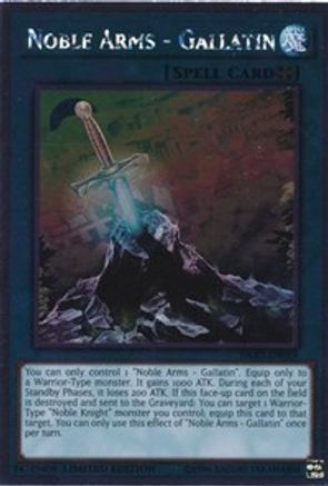 Noble Arms - Gallatin (Platinum Rare) (NKRT-EN019) - Noble Knights of the Round Table Box Set Limited