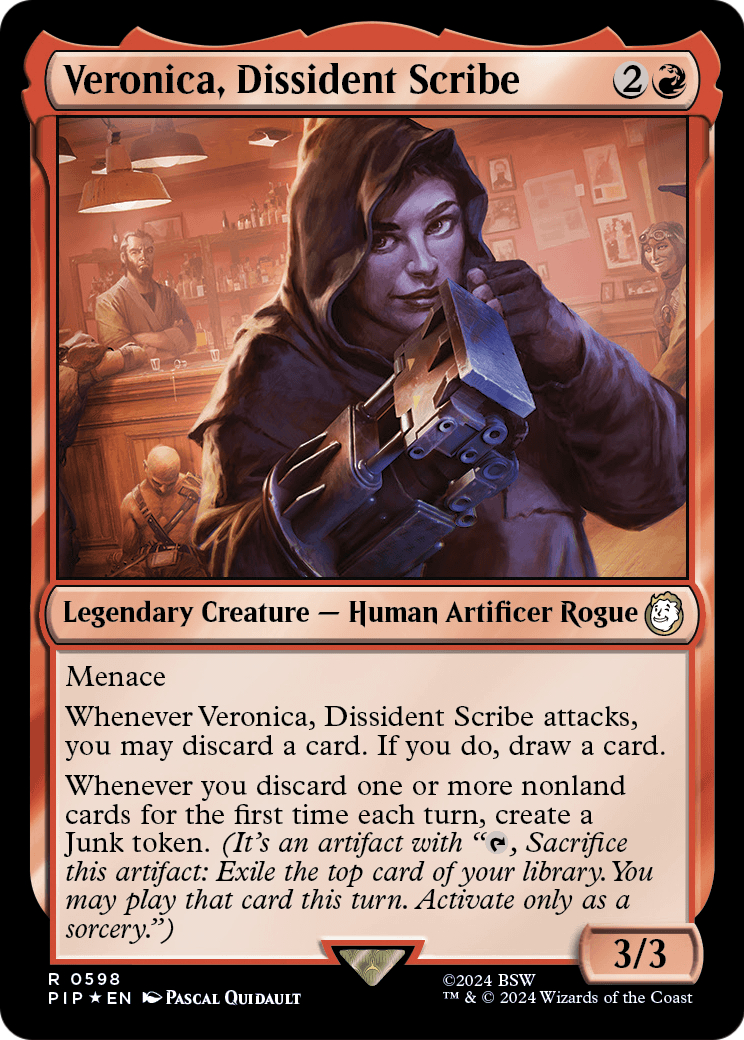 Veronica, Dissident Scribe (Surge Foil) (PIP-598) [Fallout] Foil