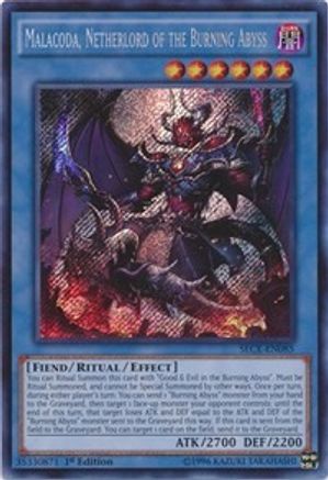 Malacoda, Netherlord of the Burning Abyss (Secret Rare) (SECE-EN085) - Secrets of Eternity Unlimited