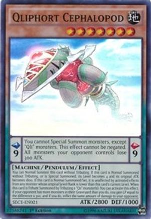 Qliphort Cephalopod (Super Rare) (SECE-EN021) - Secrets of Eternity 1st Edition
