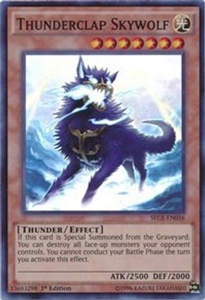 Thunderclap Skywolf (Super Rare) (SECE-EN036) - Secrets of Eternity 1st Edition