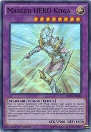 Masked HERO Koga (Super Rare) (SDHS-EN042) - Structure Deck: HERO Strike 1st Edition