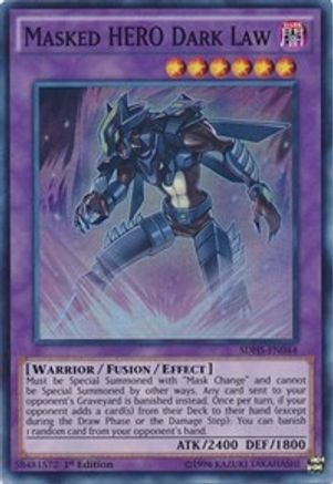 Masked HERO Dark Law (Super Rare) (SDHS-EN044) - Structure Deck: HERO Strike Unlimited