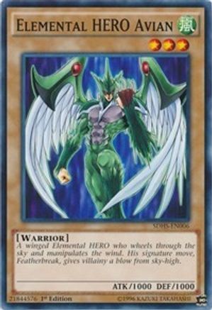 Elemental HERO Avian (Common) (SDHS-EN006) - Structure Deck: HERO Strike Unlimited
