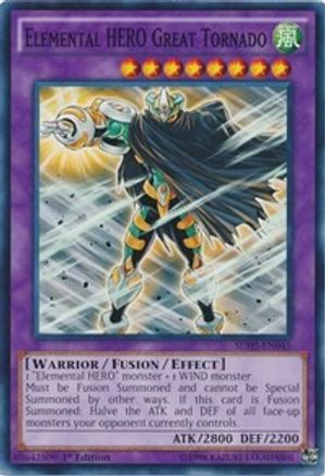 Elemental HERO Great Tornado (Common) (SDHS-EN045) - Structure Deck: HERO Strike 1st Edition