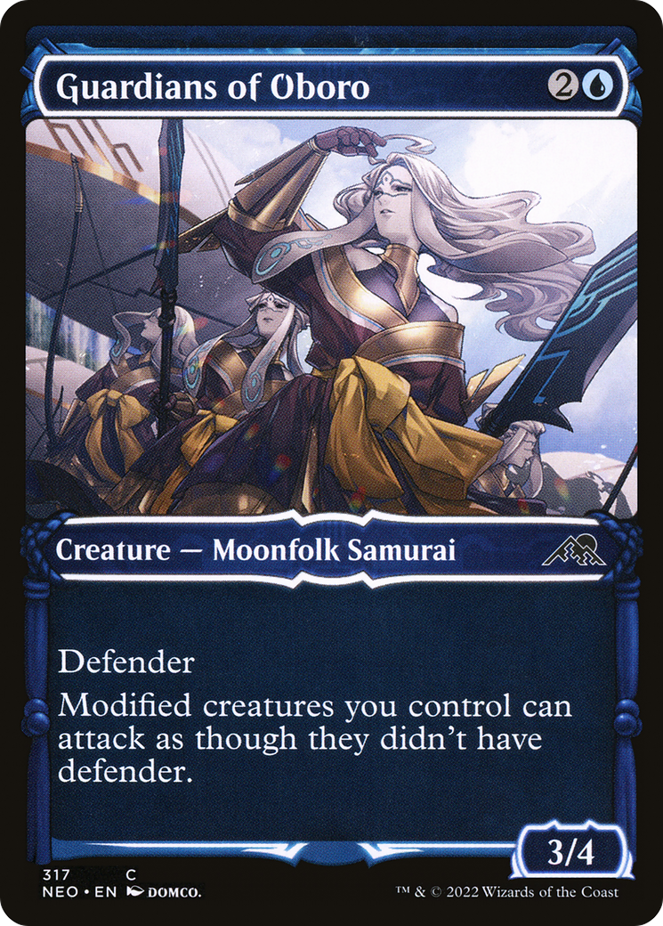Guardians of Oboro - Foil - Showcase [Kamigawa: Neon Dynasty]