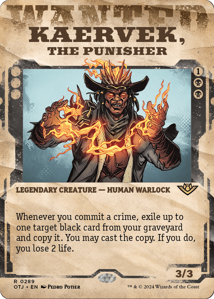 Kaervek, the Punisher (Showcase) (OTJ-289) (Borderless) [Outlaws of Thunder Junction] Foil