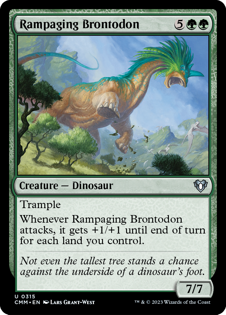 Rampaging Brontodon (CMM-315) [Commander Masters]