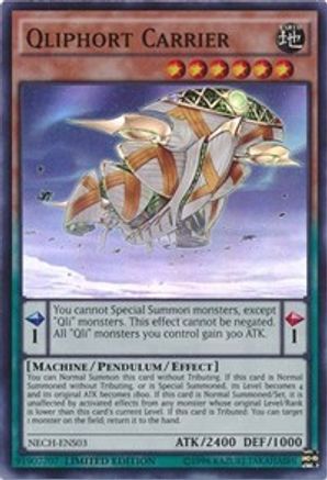 Qliphort Carrier (SE) (Super Rare) (NECH-ENS03) - The New Challengers Limited