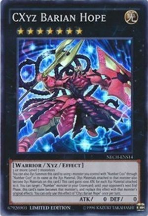 CXyz Barian Hope (SE) (Super Rare) (NECH-ENS14) - The New Challengers Limited