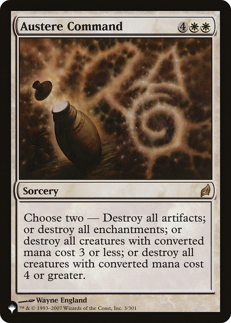 Austere Command (LIST-3/301) [The List]