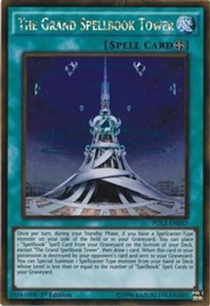 The Grand Spellbook Tower (Gold Rare) (PGL2-EN057) - Premium Gold: Return of the Bling Unlimited