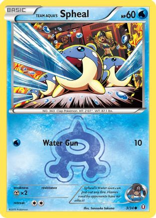Team Aqua's Spheal (003/34) [Double Crisis] Reverse Holofoil - Common