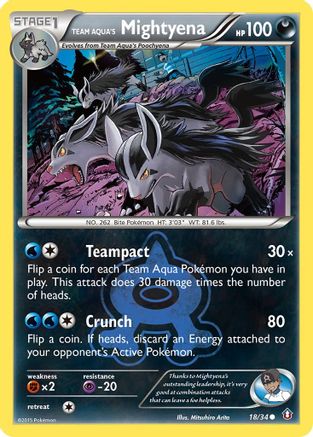 Team Aqua's Mightyena (018/34) [Double Crisis] - Common