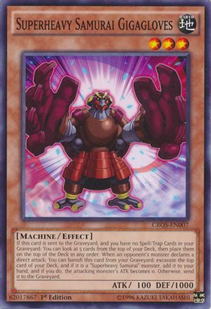 Superheavy Samurai Gigagloves (Common) (CROS-EN007) - Crossed Souls 1st Edition